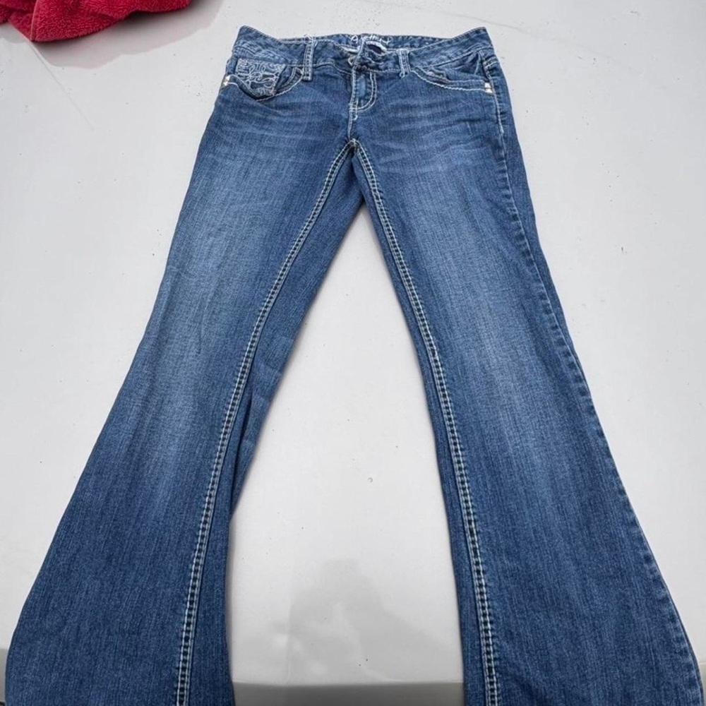 Amethyst Jeans Women's Flare in Blue